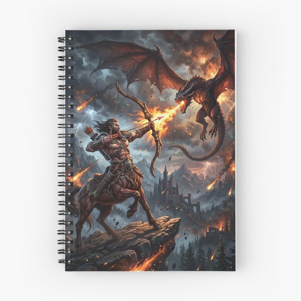 Item preview, Centaur vs Dragon - Epic Fantasy Battle Art designed and sold by Lucid Dream Pixel.