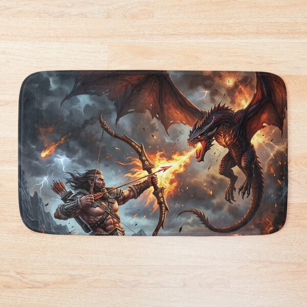 Item preview, Centaur vs Dragon - Epic Fantasy Battle Art designed and sold by Lucid Dream Pixel.