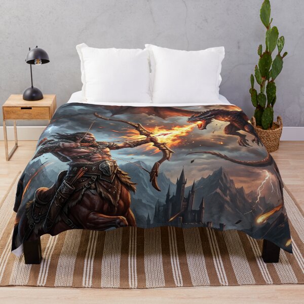 Item preview, Centaur vs Dragon - Epic Fantasy Battle Art designed and sold by Lucid Dream Pixel.