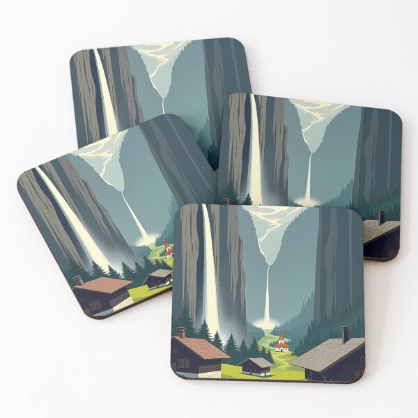 Item preview, Staubbach Falls Lauterbrunnen Valley – Vintage Retro Art RBA-2026-0011-B designed and sold by IdeaSmith.