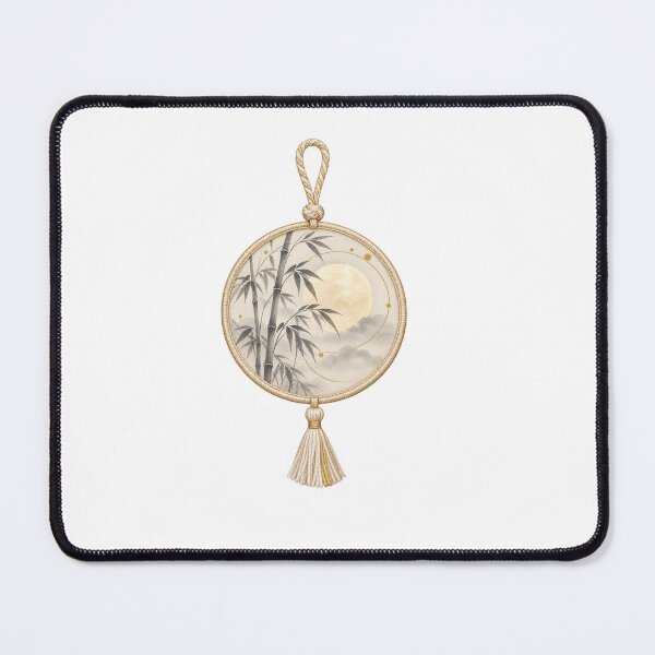 Item preview, Moon Bamboo Japanese Omamori Style Charm Motif designed and sold by LuminaKage.