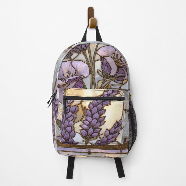Item preview, Elegant Pearl Lavender Floral Stained Glass designed and sold by BriSher.