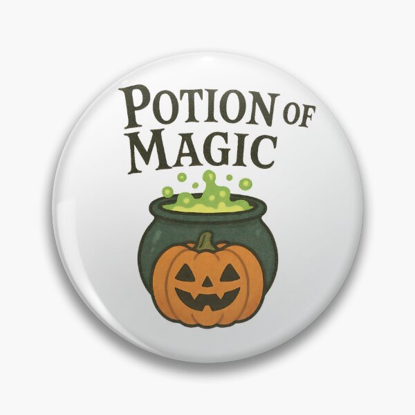 Item preview, Halloween Pumpkin with Witch Cauldron and Colorful Potion designed and sold by PrintCreations9.