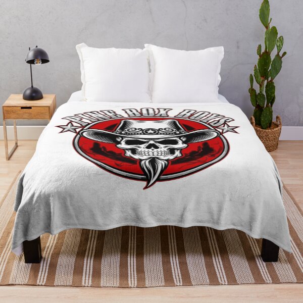 Item preview, Vintage outlaw cowboy skull emblem for fans of murder ballads, designed and sold by Designart68.