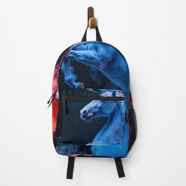 Item preview, Rearing Horse in Blue and Red Smoke designed and sold by Simple Life & KAMOCHI.