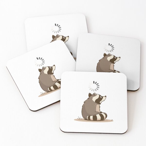Item preview, Raccoon Waiting Under Loading Icon designed and sold by 123Long.