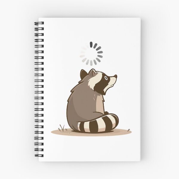 Item preview, Raccoon Waiting Under Loading Icon designed and sold by 123Long.
