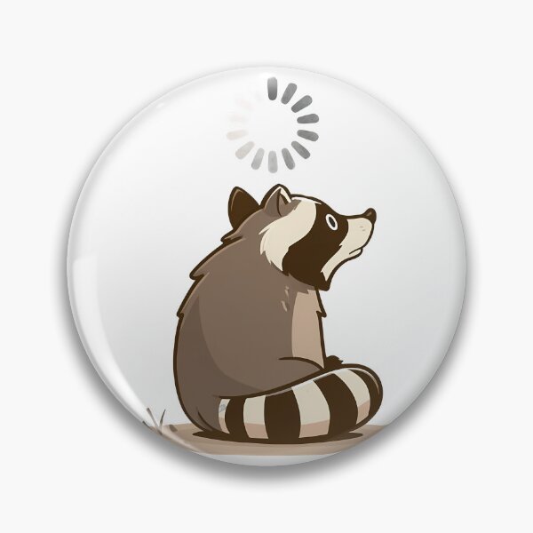 Item preview, Raccoon Waiting Under Loading Icon designed and sold by 123Long.