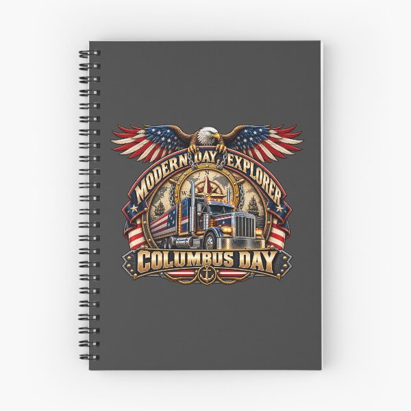 Item preview, Modern Day Explorer | Columbus Day | American Eagle Semi Truck Art designed and sold by NomadForge.