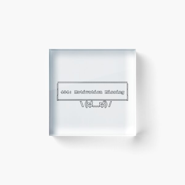 Item preview, 404: Motivation Missing – Funny Programmer ASCII designed and sold by Delphiction.