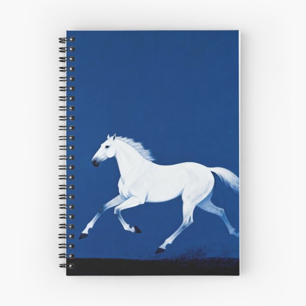 Item preview, White Horse Galloping on Deep Blue designed and sold by KAMOCHI Art.