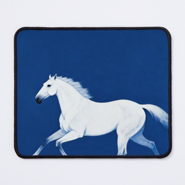 Item preview, White Horse Galloping on Deep Blue designed and sold by Simple Life & KAMOCHI.