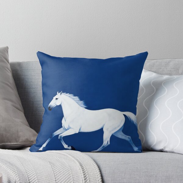 Aperçu de l'œuvre Cheval blanc galopant sur l'eau bleue profonde créée et vendue par Simple Life & KAMOCHI.