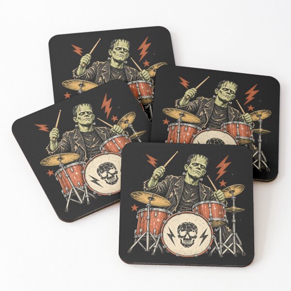 Item preview, Frankenstein Drummer: Musical Halloween Mascot designed and sold by Festive Bug.
