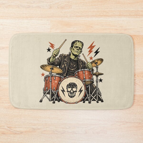 Item preview, Frankenstein Drummer: Musical Halloween Mascot designed and sold by Festive Bug.