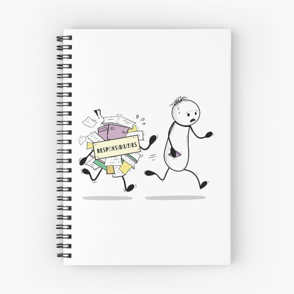 Item preview, Running From Responsibilities – Hand-drawn Relatable Digital Illustration & Print designed and sold by MyVisionaryHuez.