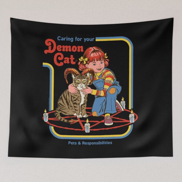 Item preview, Caring For Your Demon Cat Vintage Retro Book designed and sold by AmazingPics001.