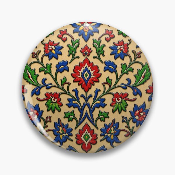 Item preview, Antique 3D Embossed Ottoman Floral Ceramic Tile designed and sold by Breezes-of-Ida.