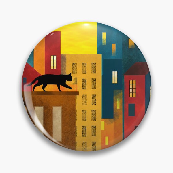 Item preview, Black Cat On Rooftop designed and sold by Andrew  Hitchen.