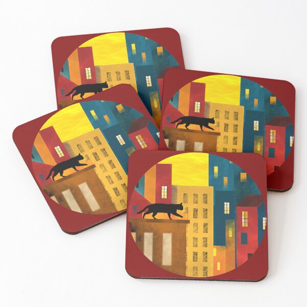 Item preview, Black Cat On Rooftop designed and sold by Andrew  Hitchen.
