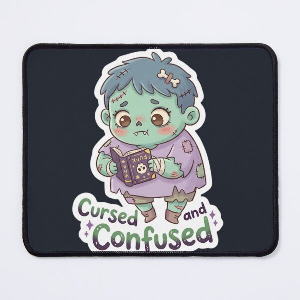 Item preview, Cursed and Confused Cute Halloween Zombie Sticker designed and sold by Cerys-GS.
