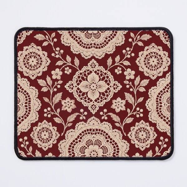 Item preview, Vintage Burgundy Lace Crochet Pattern designed and sold by TrendPulseCo.