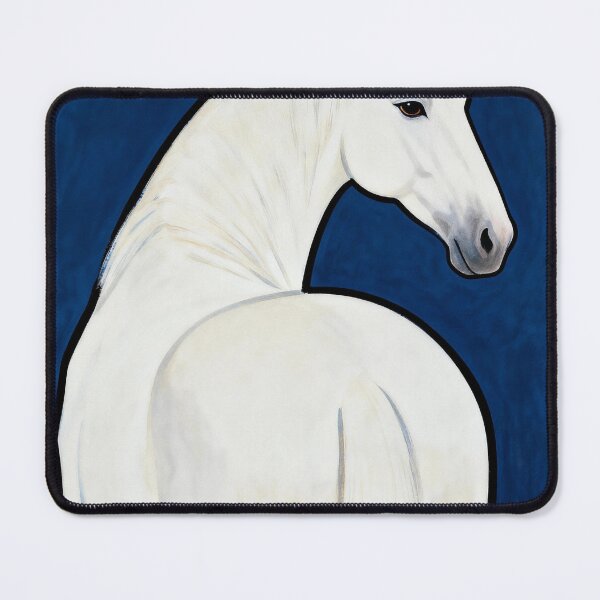 Item preview, Pop Art White Horse on Navy Blue designed and sold by Simple Life & KAMOCHI.