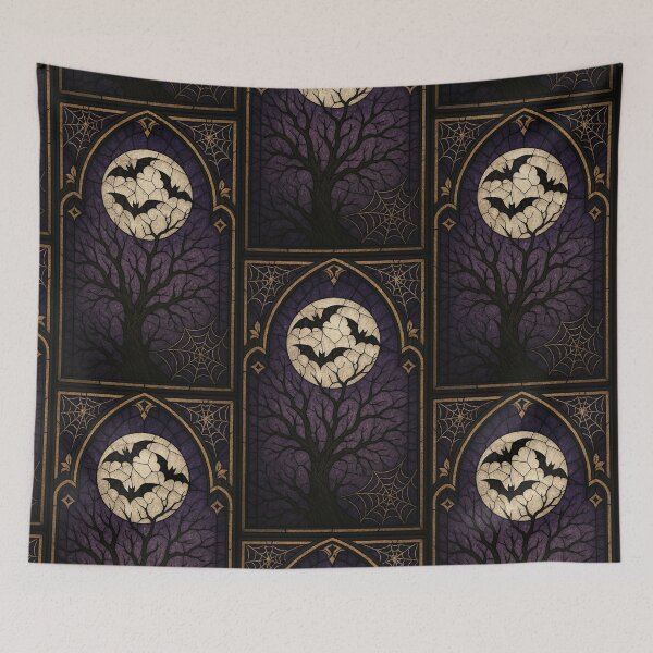 Item preview, Gothic Moon with Bat and Webs designed and sold by BriSher.