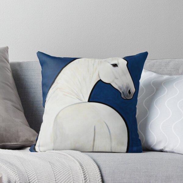Item preview, Pop Art White Horse on Navy Blue designed and sold by Simple Life & KAMOCHI.