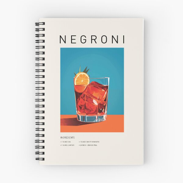 Aperçu de l'œuvre Art mural du cocktail Negroni créée et vendue par SurfolioPrints.