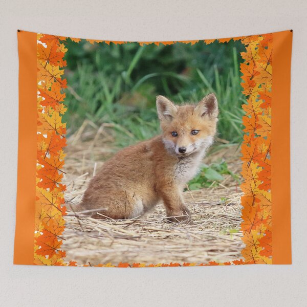 Artikelvorschau, Adorable Autumn Fox – Cute Woodland Fall Nature Design for Cozy Home Decor entworfen und verkauft von PureHopeStudio.