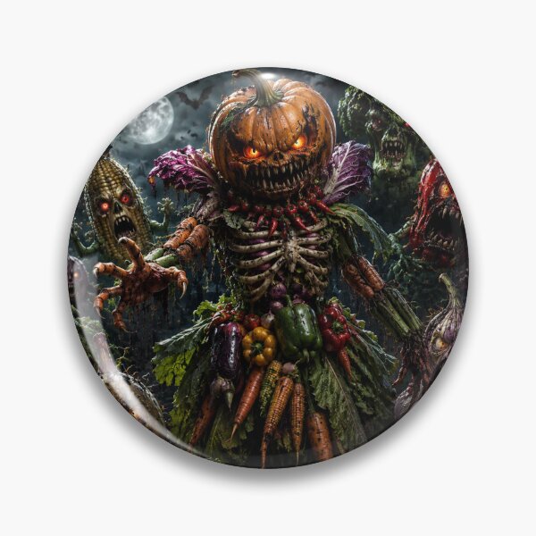 Item preview, Terrifying Halloween Vegetable Monsters – Scary Pumpkin Horror Harvest designed and sold by vinothmech53.
