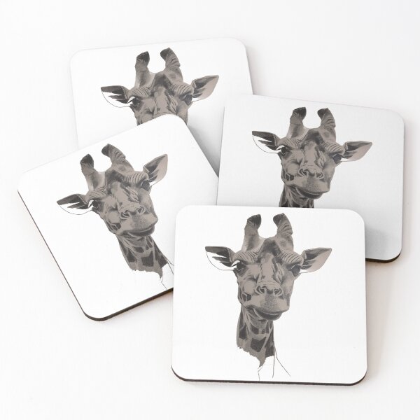 Item preview, Giraffe - Hand Drawn Illustration - JC Portraits designed and sold by TheCollectiveArtandAwareness.