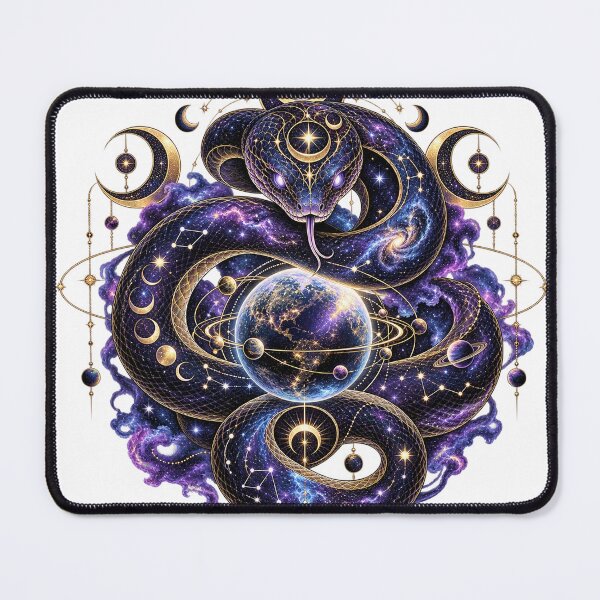 Item preview, Cosmic Serpent Mystical Celestial Snake Design designed and sold by A Light Worker.