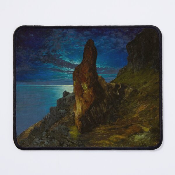 Item preview, Moonlit night, Capri, The Pizzolungo on the Isle of Capri, Italy coastal Italian landscape painting by Paul von Spaun designed and sold by Jéanpaul Ferro.