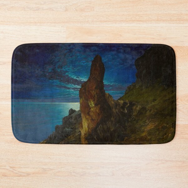 Item preview, Moonlit night, Capri, The Pizzolungo on the Isle of Capri, Italy coastal Italian landscape painting by Paul von Spaun designed and sold by Jéanpaul  Ferro.