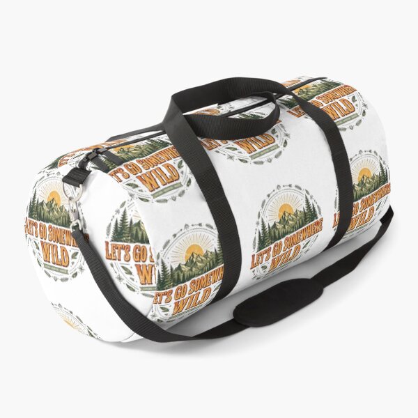 Item preview, Let's Go Somewhere Wild Vintage Mountain Badge designed and sold by ThePrintArt.