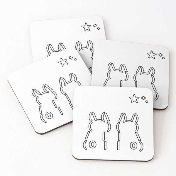 Item preview, Lindo conejito ASCII con estrellas – Arte minimalista de conejos designed and sold by Delphiction.