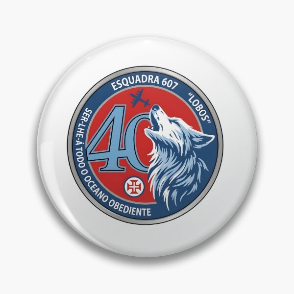 Item preview, Portuguese Air Force Esquadra 607 Lobos 40th Anniversary Patch designed and sold by CharlieDesings.