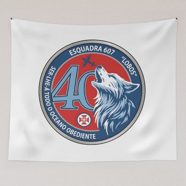 Item preview, Portuguese Air Force Esquadra 607 Lobos 40th Anniversary Patch designed and sold by CharlieDesings.