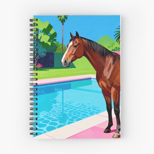 Item preview, Horse Poolside Retro Pop Art Painting designed and sold by Simple Life & KAMOCHI.