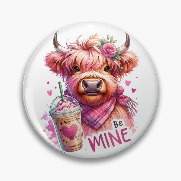 Item preview, Be Mine Highland Cow Valentine Coffee Lover designed and sold by Polaris Bear.