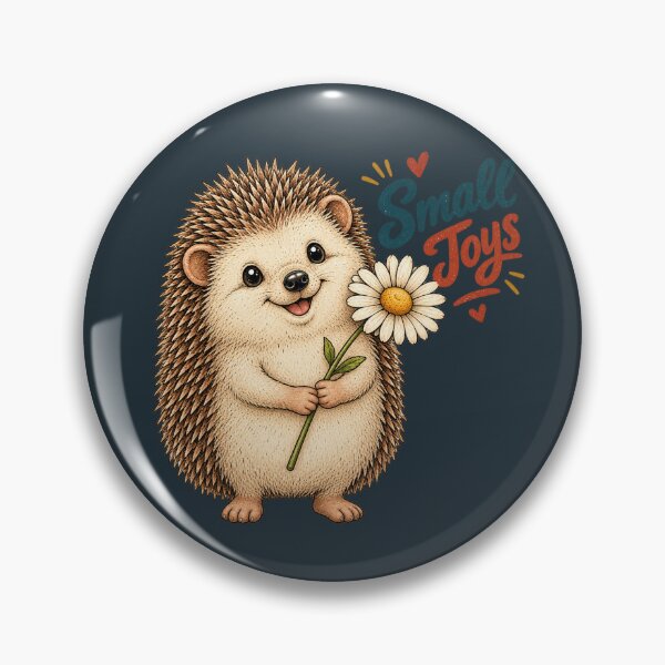 Item preview, Cute Hedgehog Small Joys Daisy Flower Vintage Art designed and sold by lungpleecha.