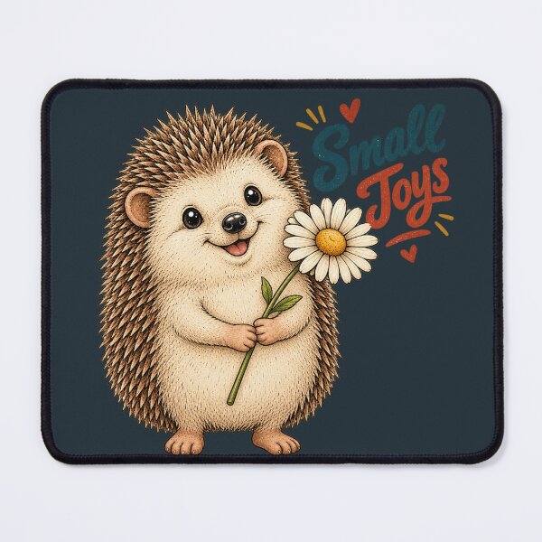 Item preview, Cute Hedgehog Small Joys Daisy Flower Vintage Art designed and sold by lungpleecha.