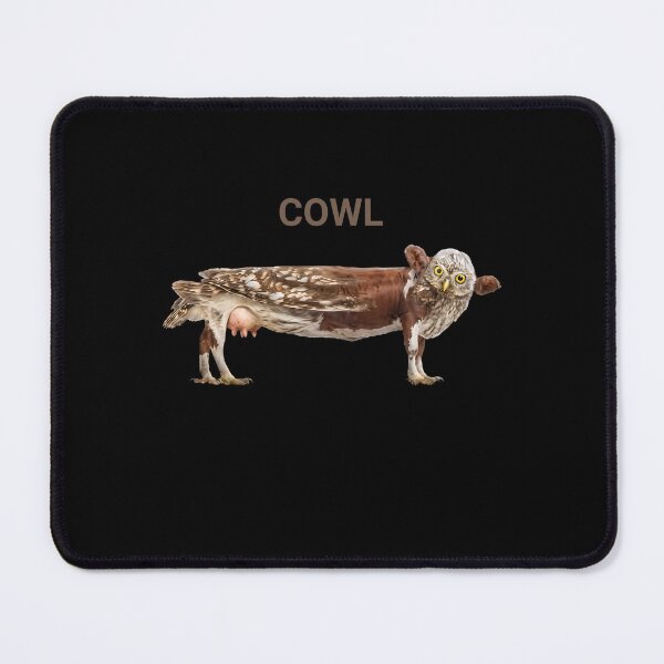 Item preview, Hilarious and surreal cow and owl hybrid pun featuring the legendary "Cowl" for fans of weird memes and funny animal mashups. designed and sold by Designart68.