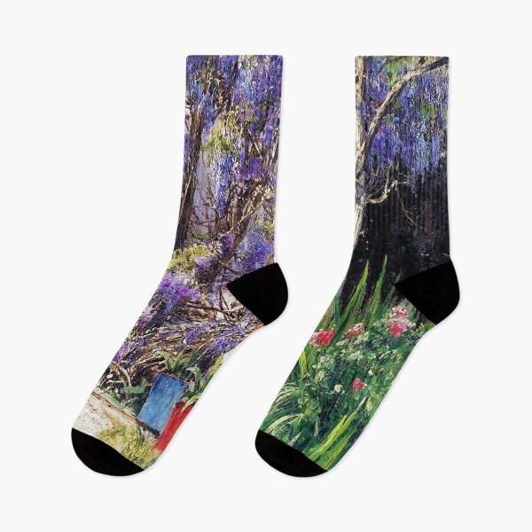 Item preview, Lilac garden, Isle of Capri landscape floral painting by Mykhaylo Berkos designed and sold by Jéanpaul  Ferro.