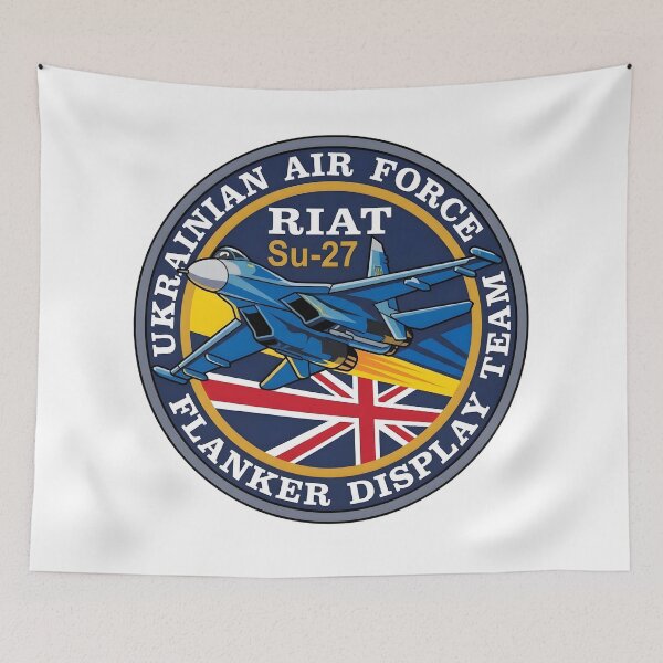Item preview, Ukrainian Air Force Su-27 Flanker Display Team RIAT Patch designed and sold by CharlieDesings.