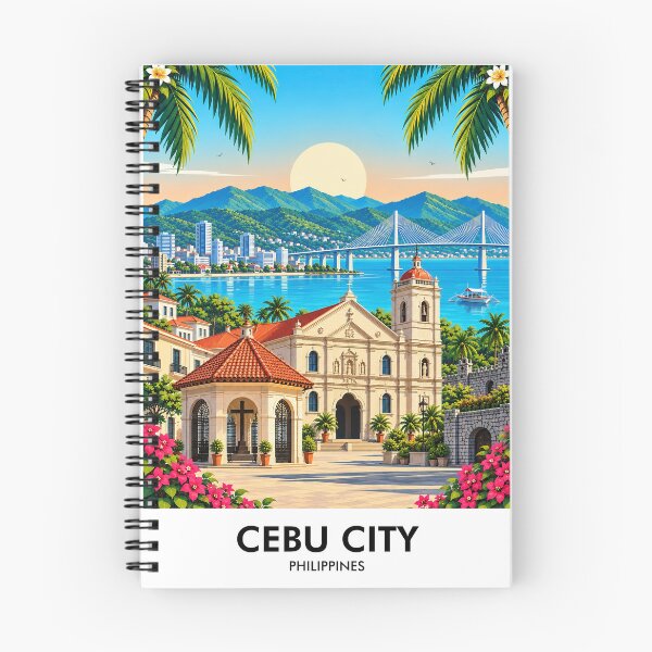 Item preview, Cebu City Retro Travel Print designed and sold by HomeLivingCo.