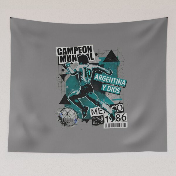 Item preview, 86 Champion Argentina Dios Mexico Retro Tee-3 designed and sold by ShapoRoger.