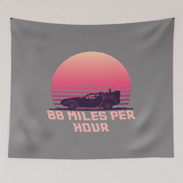Item preview, 88 MPH Retro Sunset Time Machine Car-89 designed and sold by ShapoRoger.